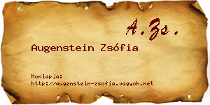Augenstein Zsófia névjegykártya